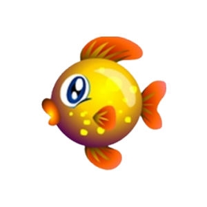 Gold Xmas Ball Fish